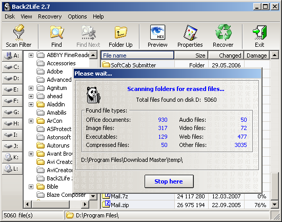 Click to view Back2Life 2.9 screenshot