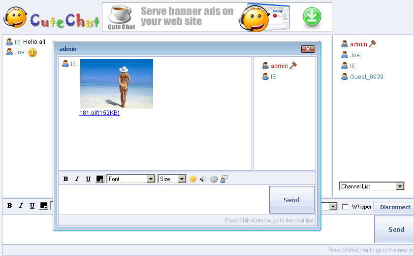 Click to view Cute Chat 5.1 screenshot