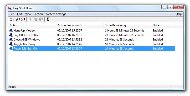 Click to view Easy ShutDown 3.4 screenshot
