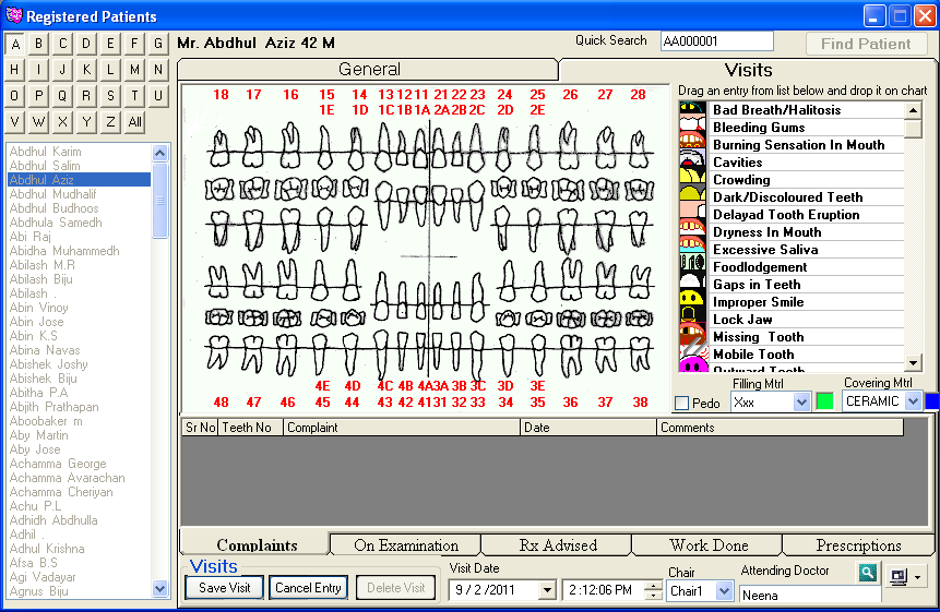 Click to view SaralDent Dental Practice management software 4.5 screenshot