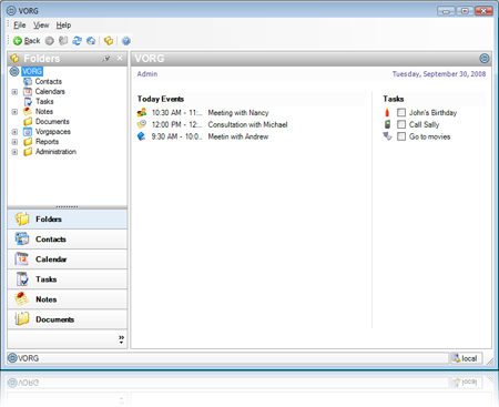 Click to view VORG Express - Free Organizer 1.9 screenshot