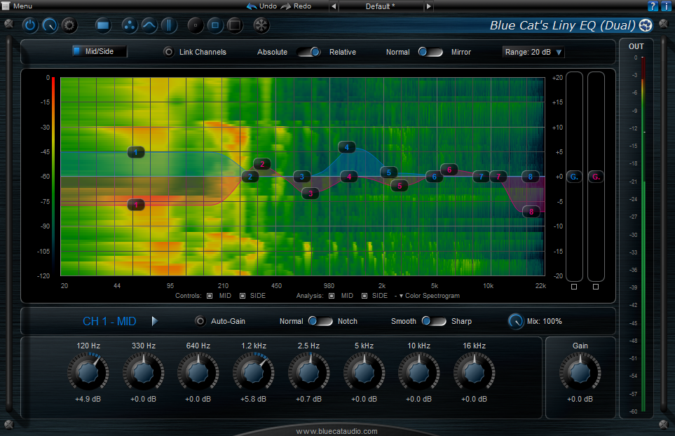 Click to view Blue Cat's Liny EQ 5.02 screenshot