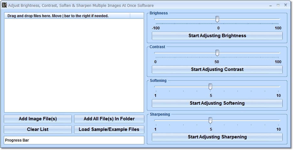 Click to view Adjust Brightness, Contrast, Soften & Sharpen Mult 7.0 screenshot