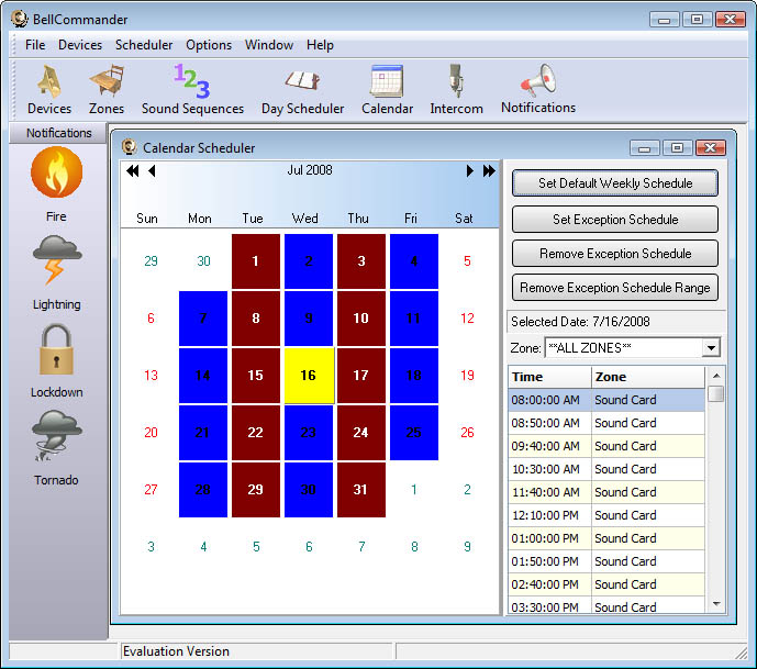 Click to view BellCommander 4.11 screenshot