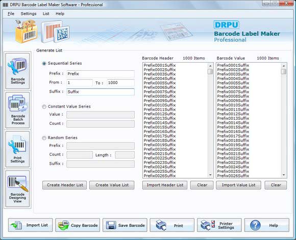 Click to view Barcode Tag Software 6.0.1.5 screenshot