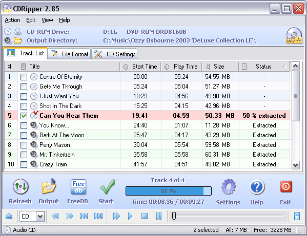 Click to view CDRipper 2.86 screenshot