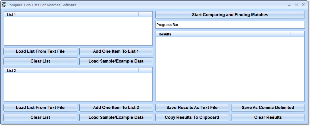 Click to view Compare Two Lists For Matches Software 7.0 screenshot