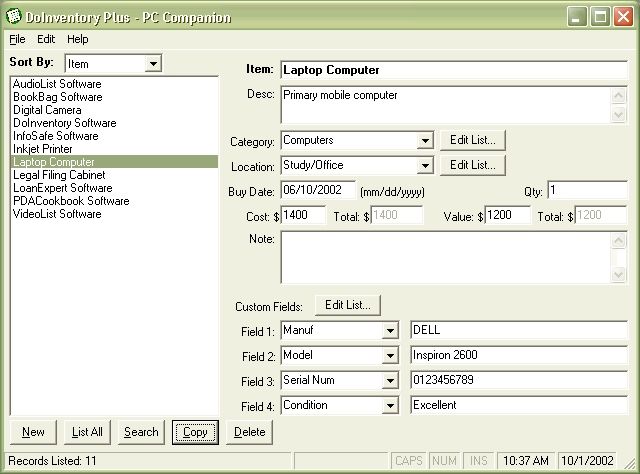 Click to view DoInventory Plus 5.0.2 screenshot