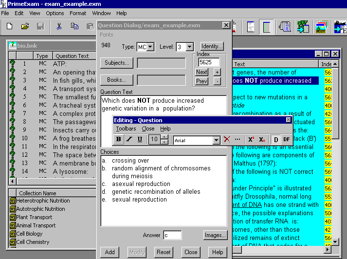 Click to view PrimeExam 1.2.2 screenshot