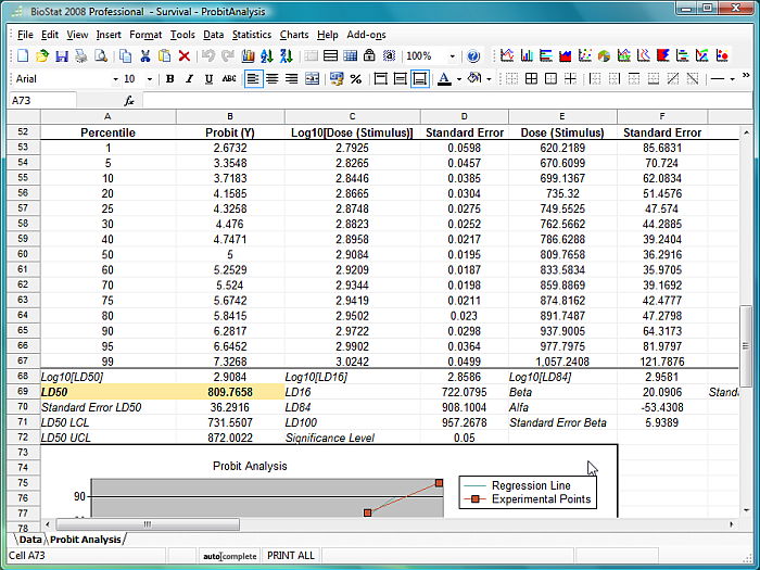 Click to view BioStat 2009 5.8.3.0 screenshot