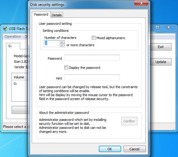 Click to view USB Flash Security+g 4.1.10 screenshot