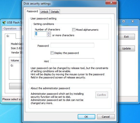 Click to view USB Flash Security++g 4.1.10 screenshot