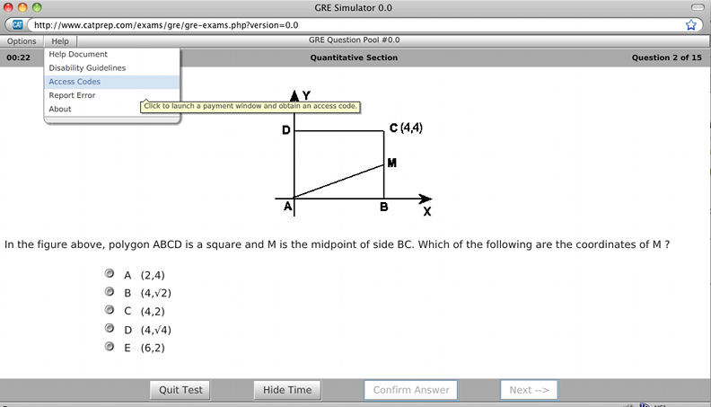 Click to view GRE Test Simulator 5.0.0 screenshot