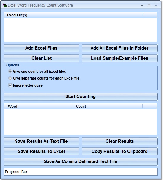 Click to view Excel Word Frequency Count Software 7.0 screenshot