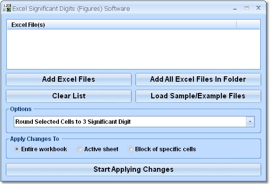 Click to view Excel Significant Digits (Figures) Software 7.0 screenshot