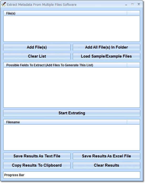 Click to view Extract Metadata From Multiple Files Software 7.0 screenshot