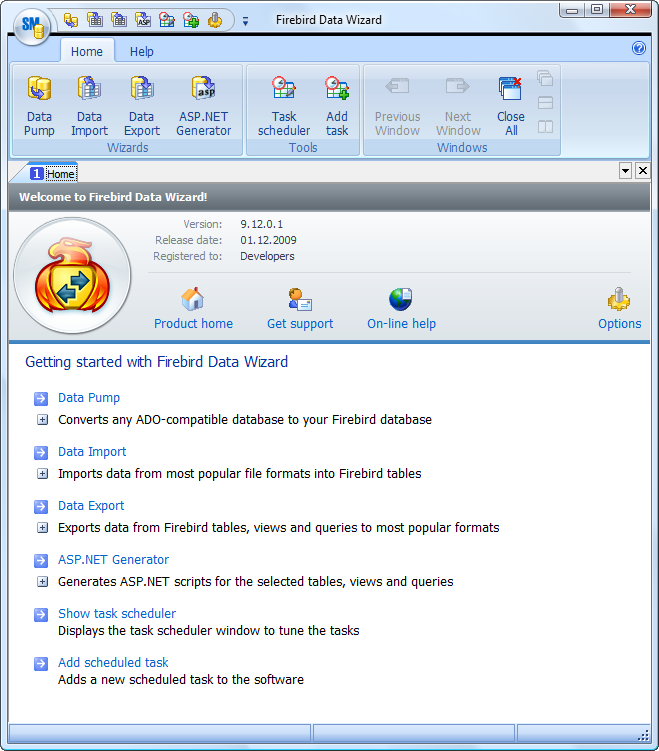 Click to view Firebird Data Wizard 13.12 screenshot