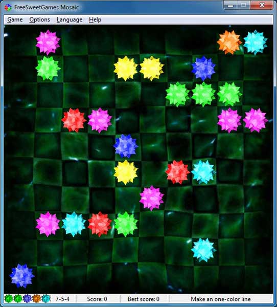 Click to view FreeSweetGames Mosaic 3.2.40 screenshot