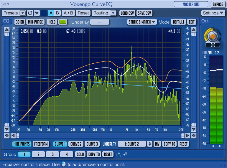 Click to view Voxengo CurveEQ 3.3 screenshot