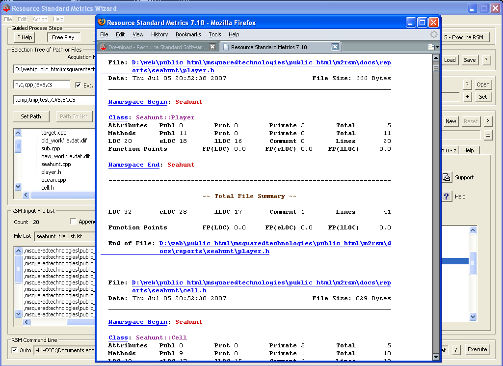 Click to view Resource Standard Metrics C C++ C# Java 7.75 screenshot