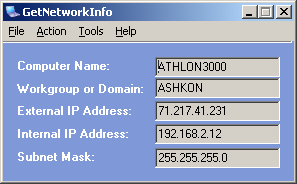 Click to view GetNetworkInfo 2.43 screenshot