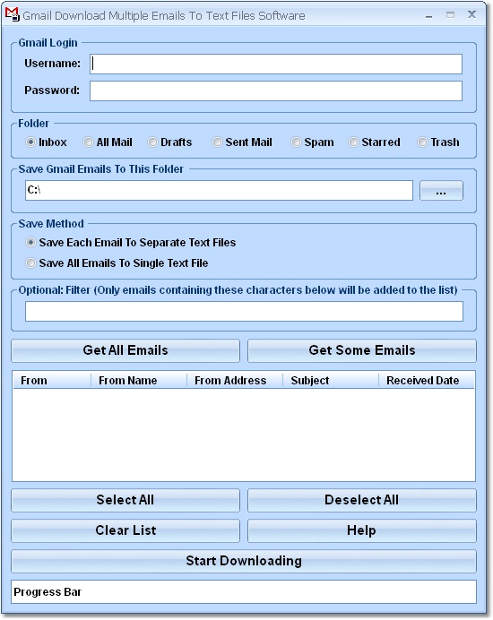 Click to view Gmail Download Multiple Emails To Text Files Softw 7.0 screenshot