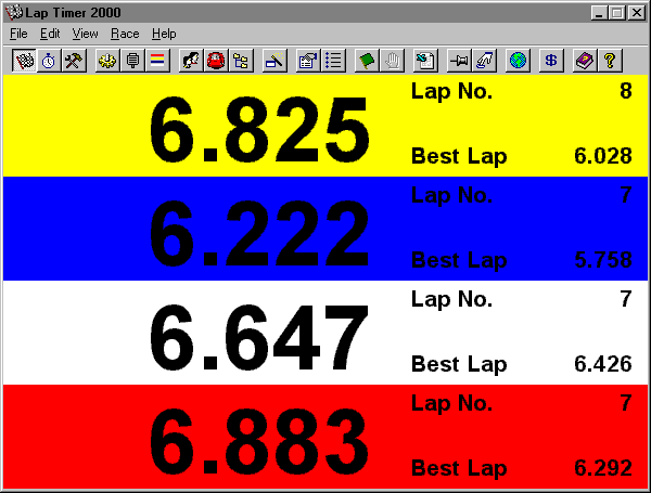 Click to view Lap Timer 2000 6.3 screenshot