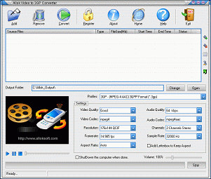 Click to view Allok Video to 3GP Converter 6.2.0603 screenshot