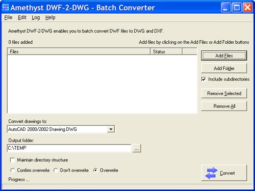 Click to view Amethyst DWF-2-DWG 2 screenshot