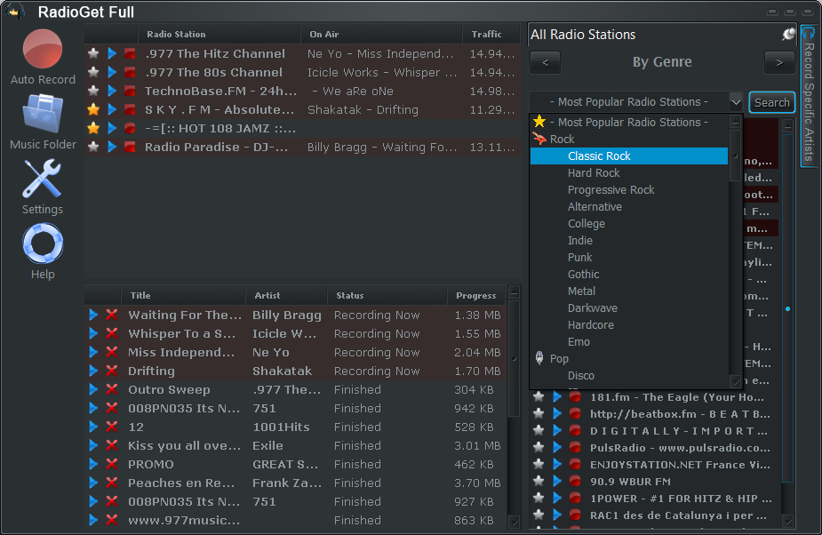 Click to view RadioGet Full 3.3.8 screenshot