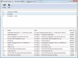 Click to view Parental Scanner 2.03 screenshot