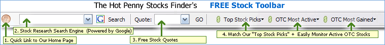 Click to view Free Stock Toolbar 1.1 screenshot