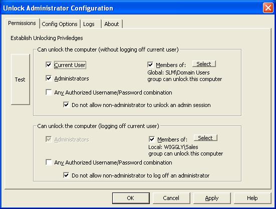 Click to view Unlock Administrator 2.00 screenshot