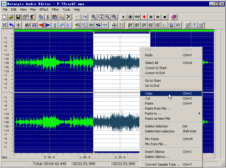 Click to view Audio Editor Free 2.0 screenshot