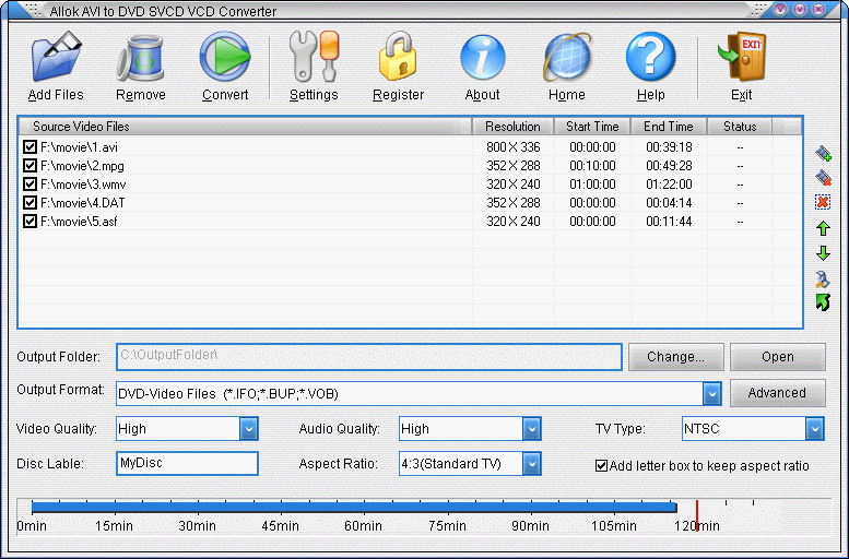 Click to view Allok AVI to DVD SVCD VCD Converter 4.0.0529 screenshot