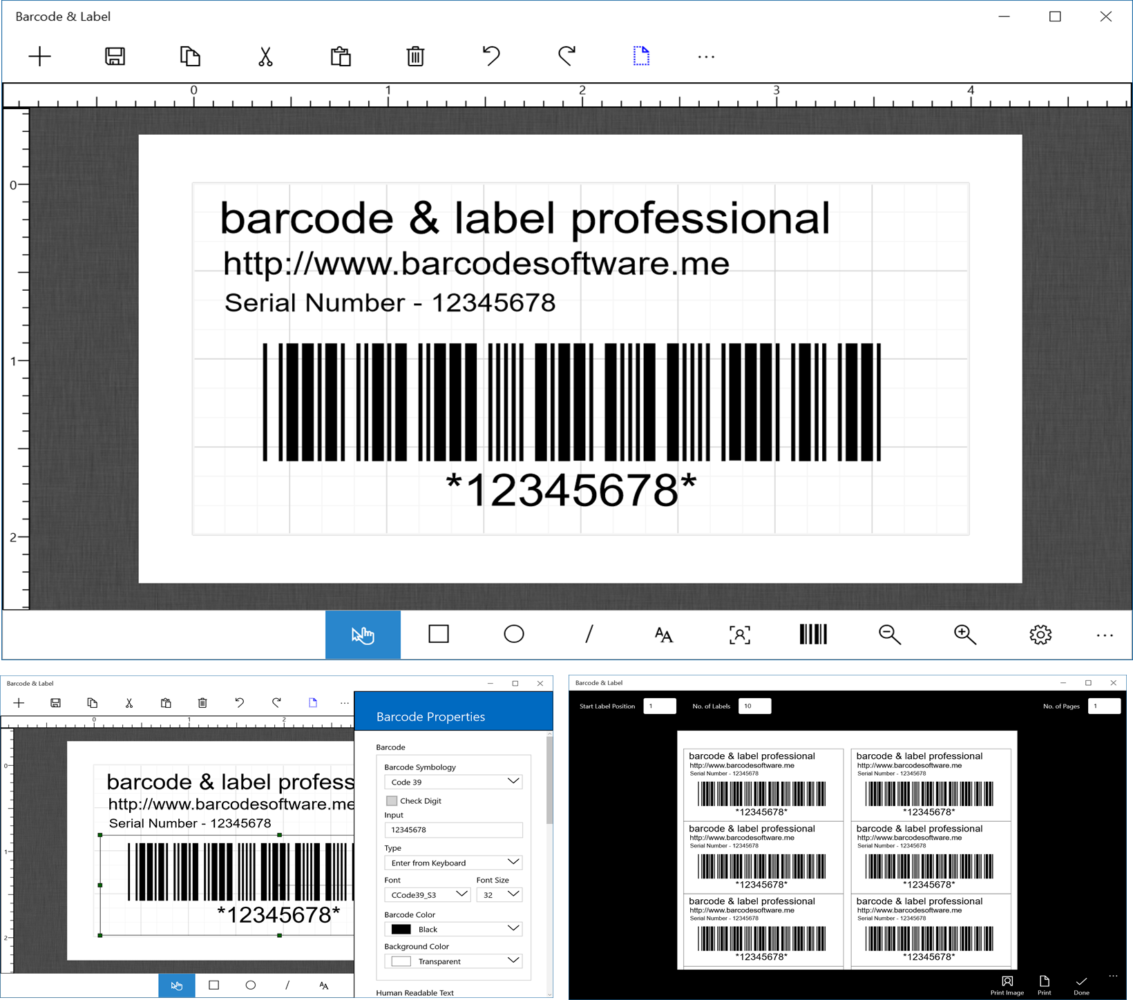 Click to view My Barcode Software 1.0 screenshot