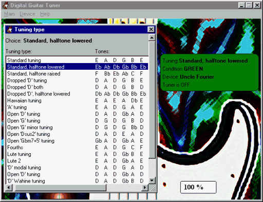 Click to view Digital Guitar Tuner 2.3 screenshot