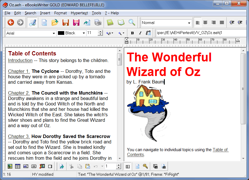 Click to view eBooksWriter LITE 2014.26 screenshot