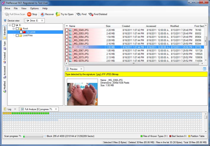 Click to view FileRescue for FAT 4.10 screenshot