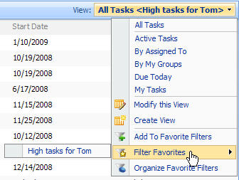 Click to view SharePoint List Filter Favorites 1.2.111.43 screenshot