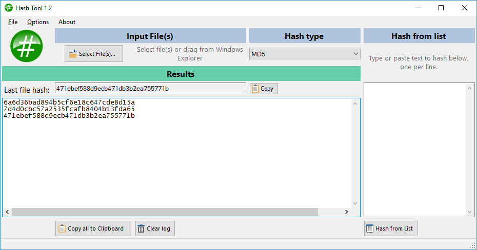 Click to view Hash Tool 1.1 screenshot