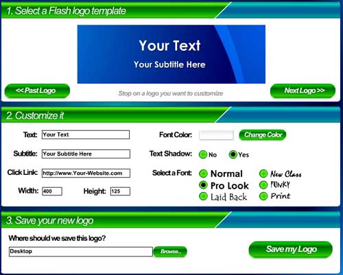 Click to view Flash LogoWizard 1.1 screenshot