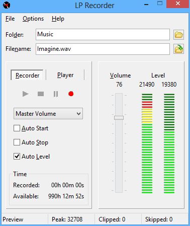 Click to view LP Recorder 11.0.0 screenshot