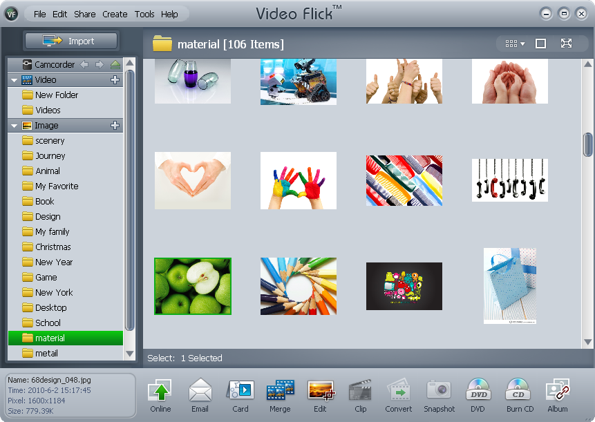 Click to view VideoFlick 1.0.1.5 screenshot