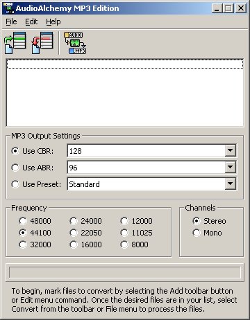 Click to view AudioAlchemy MP3 Edition 3.01 screenshot