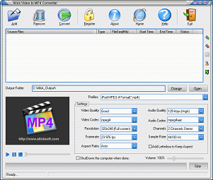 Click to view Allok Video to MP4 Converter 6.2.0603 screenshot