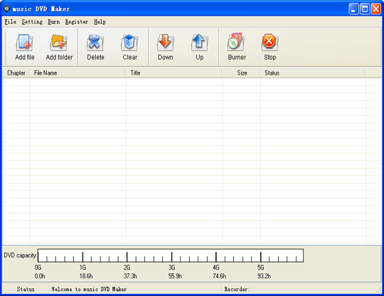 Click to view music DVD Maker 1.0 screenshot