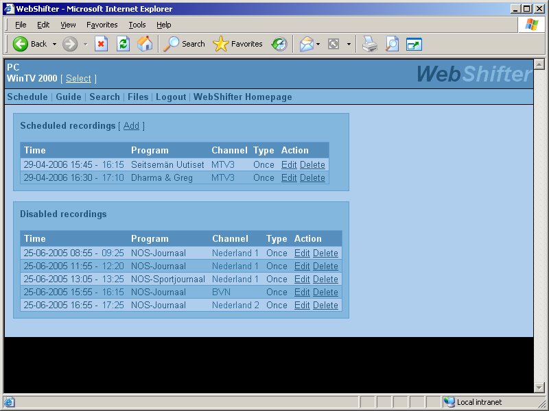 Click to view WebShifter 2007.0215 screenshot