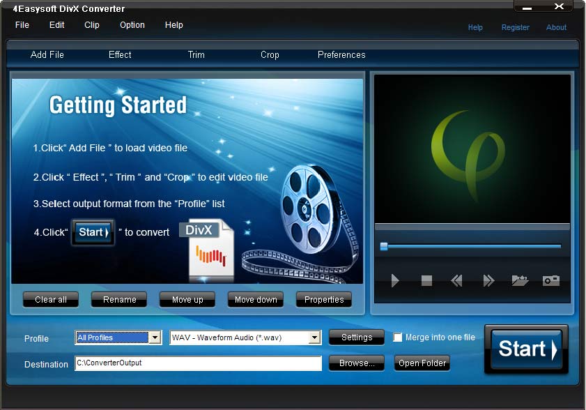 Click to view 4Easysoft DivX Converter 3.2.18 screenshot