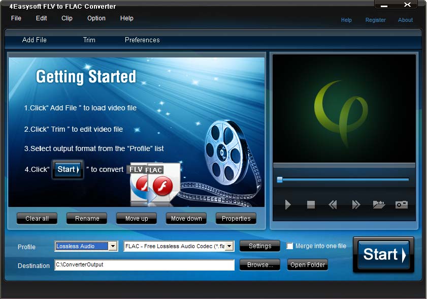 Click to view 4Easysoft FLV to FLAC Converter 3.1.18 screenshot